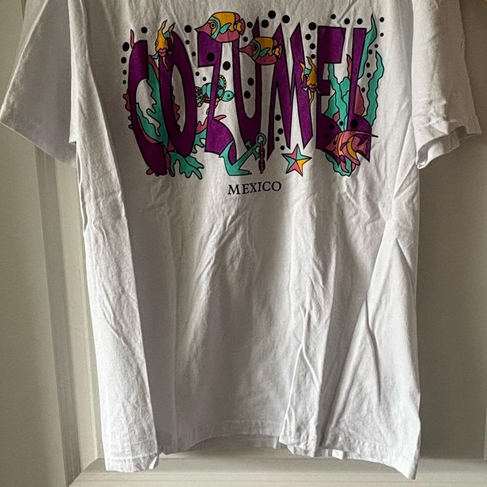 White Cozumel Graphic T-Shirt